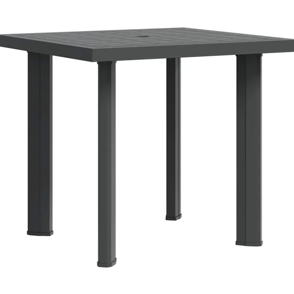 vidaXL Tuintafel 80x75x72 cm kunststof antraciet