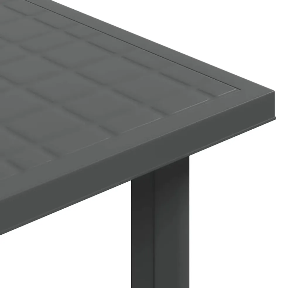 vidaXL Tuintafel 80x75x72 cm kunststof antraciet