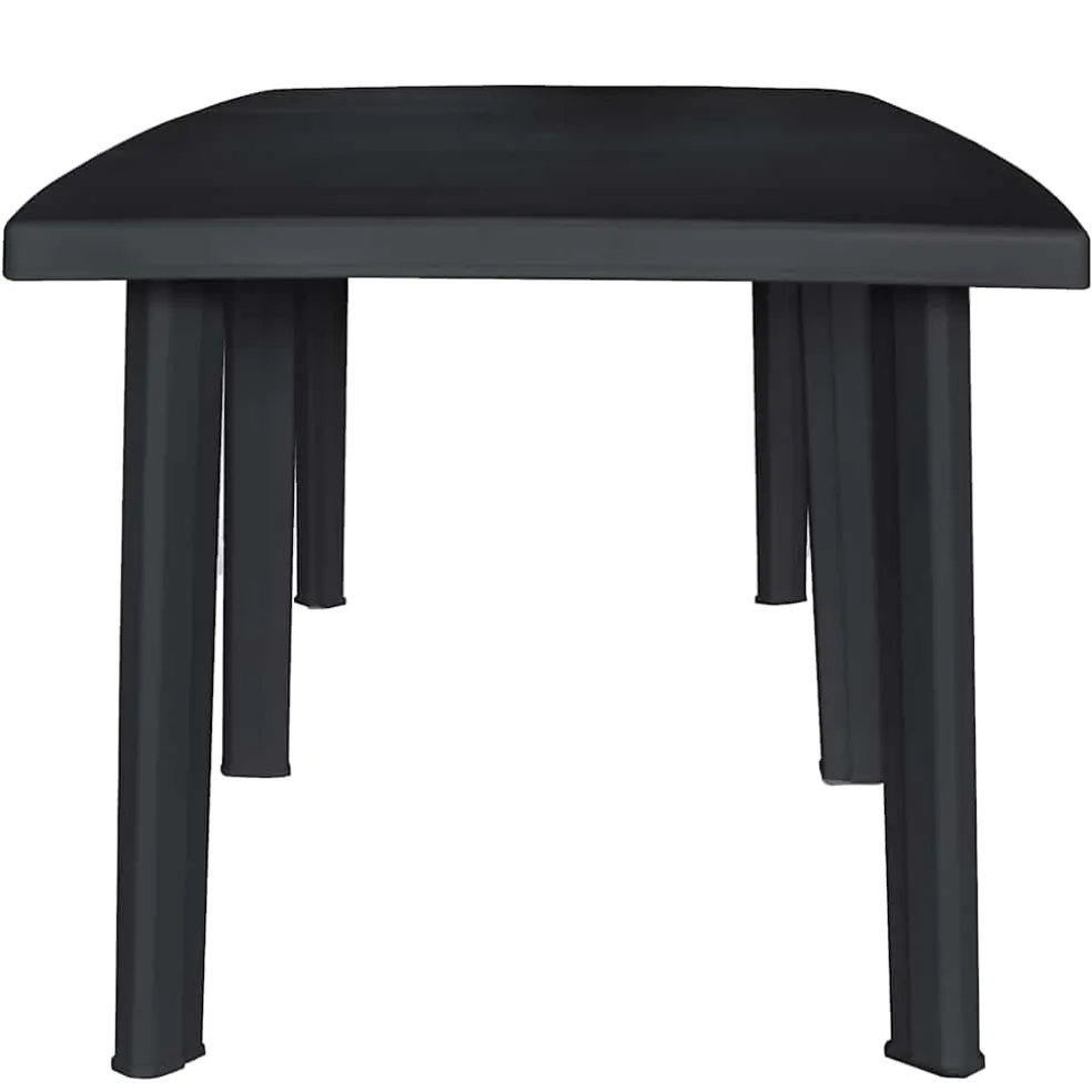 vidaXL Tuintafel 216x90x72 cm kunststof antraciet