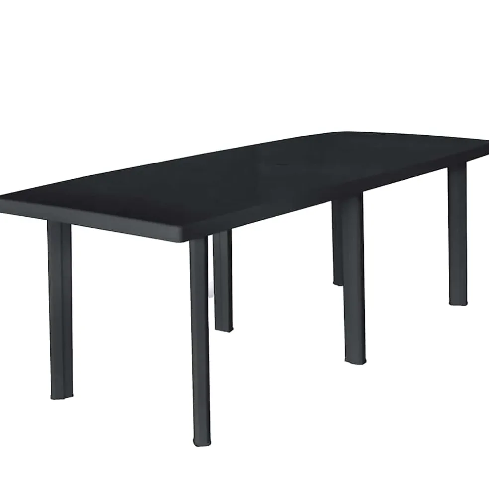 vidaXL Tuintafel 216x90x72 cm kunststof antraciet