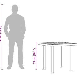 vidaXL Tuintafel 80x75x72 cm kunststof groen