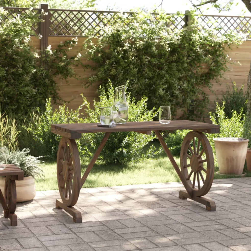 vidaXL Tuintafel 115x55x65 cm massief vurenhout