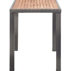 vidaXL Tuintafel 123x60x74 cm massief acaciahout antraciet en bruin