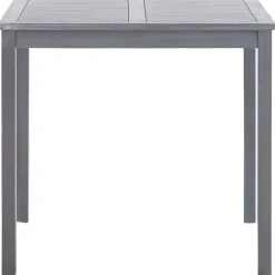 vidaXL Tuintafel 80x80x74 cm massief acaciahout grijs
