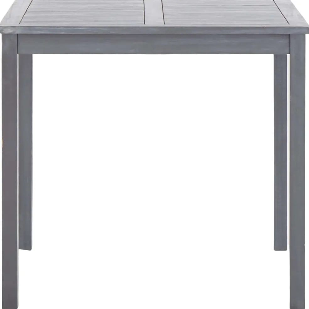 vidaXL Tuintafel 80x80x74 cm massief acaciahout grijs