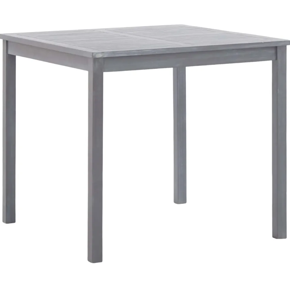vidaXL Tuintafel 80x80x74 cm massief acaciahout grijs
