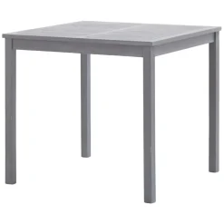 vidaXL Tuintafel 80x80x74 cm massief acaciahout grijs