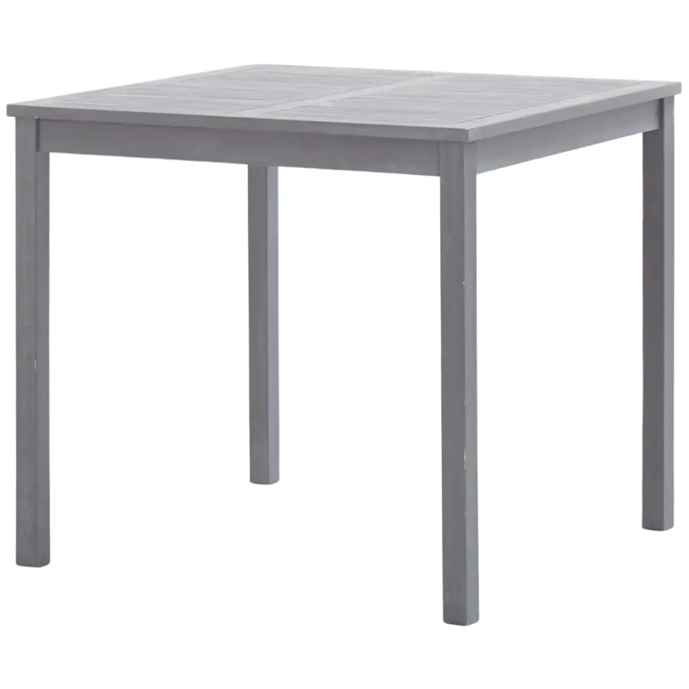 vidaXL Tuintafel 80x80x74 cm massief acaciahout grijs