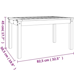 vidaXL Tuintafel 82,5x50,5x45 cm massief grenenhout