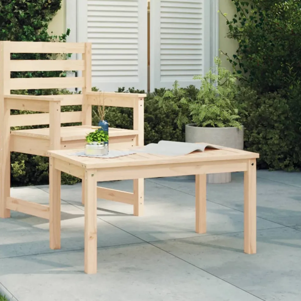 vidaXL Tuintafel 82,5x50,5x45 cm massief grenenhout