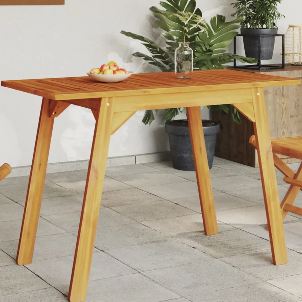 vidaXL Tuintafel 110x56x75 cm massief acaciahout