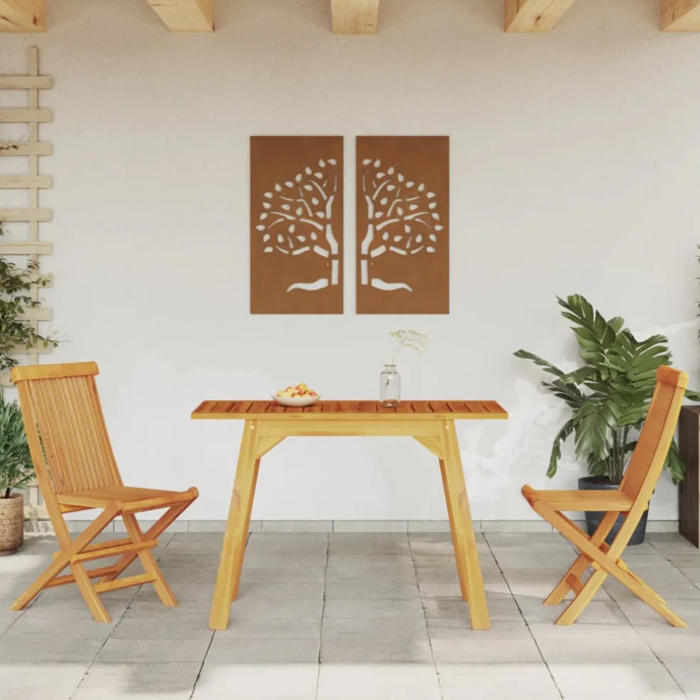 vidaXL Tuintafel 110x56x75 cm massief acaciahout