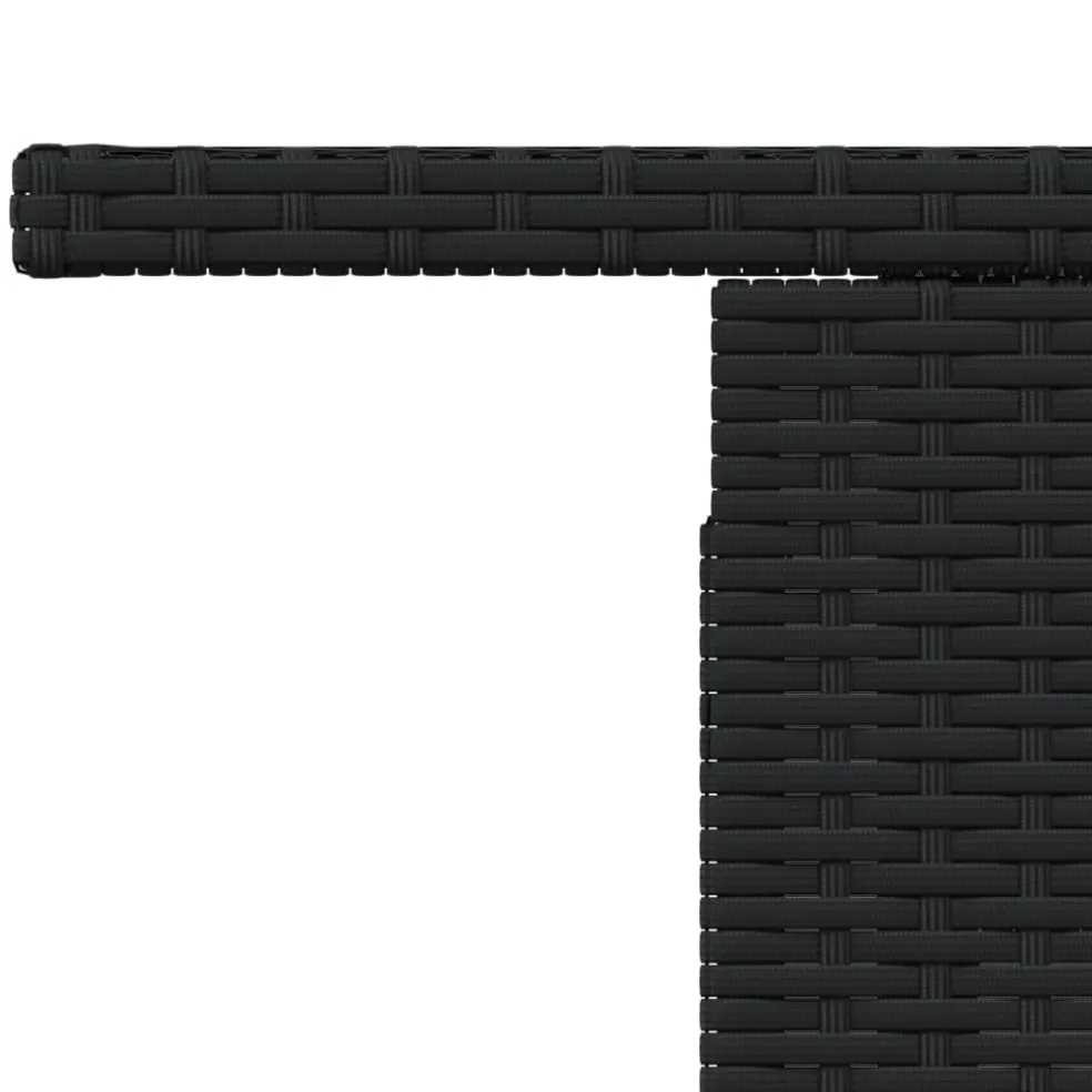 vidaXL Tuintafel 100x55x73 cm poly rattan en acaciahout zwart