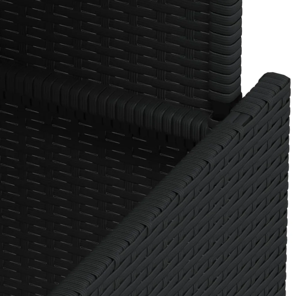 vidaXL Tuintafel 100x55x73 cm poly rattan en acaciahout zwart