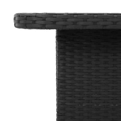 vidaXL Tuintafel 80x80x71 cm poly rattan en acaciahout zwart