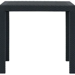 vidaXL Tuintafel 79x79x72 cm rattan-look kunststof antraciet