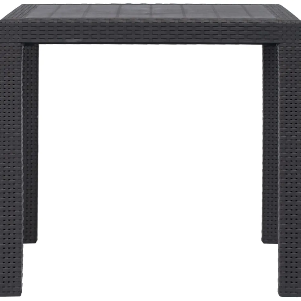 vidaXL Tuintafel 79x79x72 cm rattan-look kunststof bruin