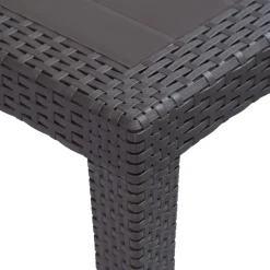 vidaXL Tuintafel 79x79x72 cm rattan-look kunststof bruin