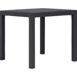 vidaXL Tuintafel 79x79x72 cm rattan-look kunststof bruin