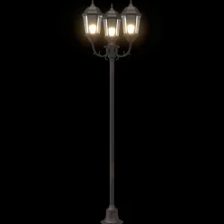 vidaXL Tuinverlichting 57 x 49 x 241 cm Aluminium en Glas