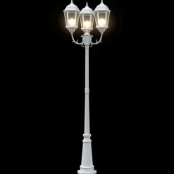 vidaXL Tuinverlichting 57 x 49 x 241 cm Aluminium en Glas