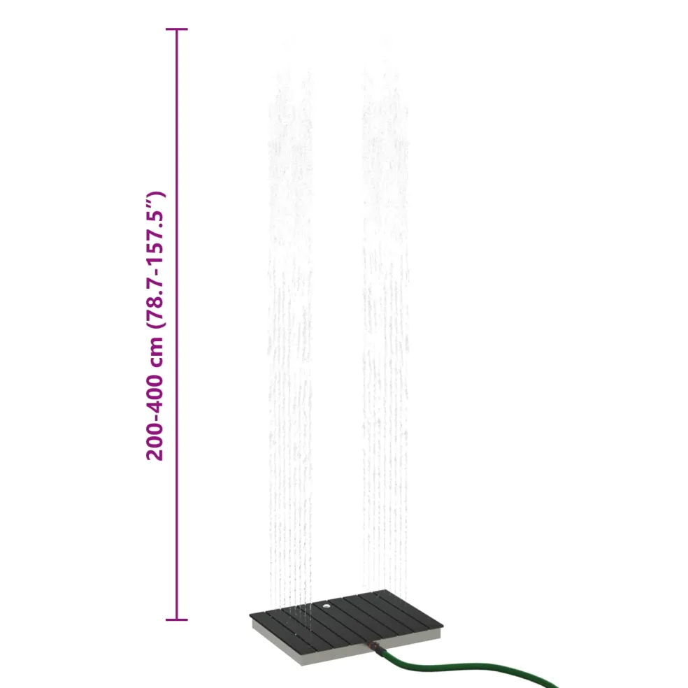 vidaXL Tuin vloershower WPC en RVS 201 Antraciet