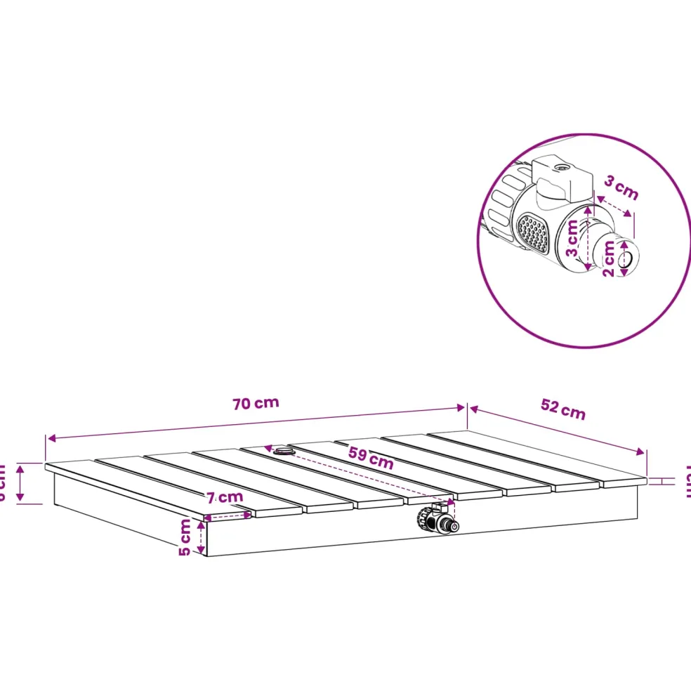 vidaXL Tuin vloershower WPC en RVS 201 Antraciet