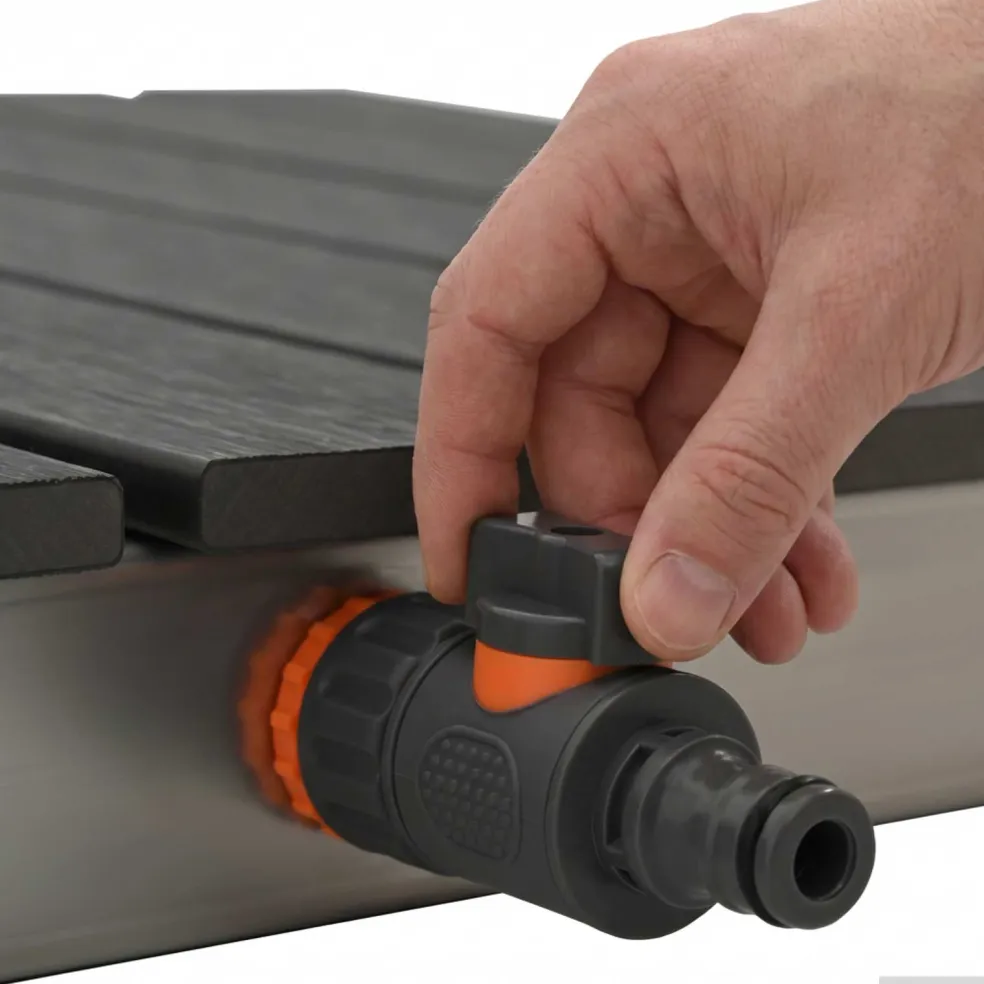 vidaXL Tuin vloershower WPC en RVS 201 Antraciet