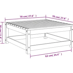 vidaXL Tuinvoetenbank 70x70x30 cm massief grenenhout honingbruin