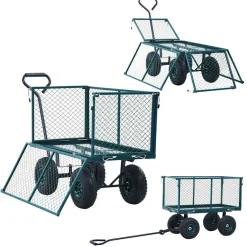 vidaXL Tuinwagen 350 kg groen
