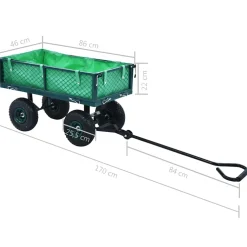 vidaXL Tuinwagen 250 kg groen