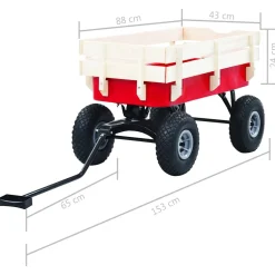 vidaXL Tuinwagen 150 kg rood