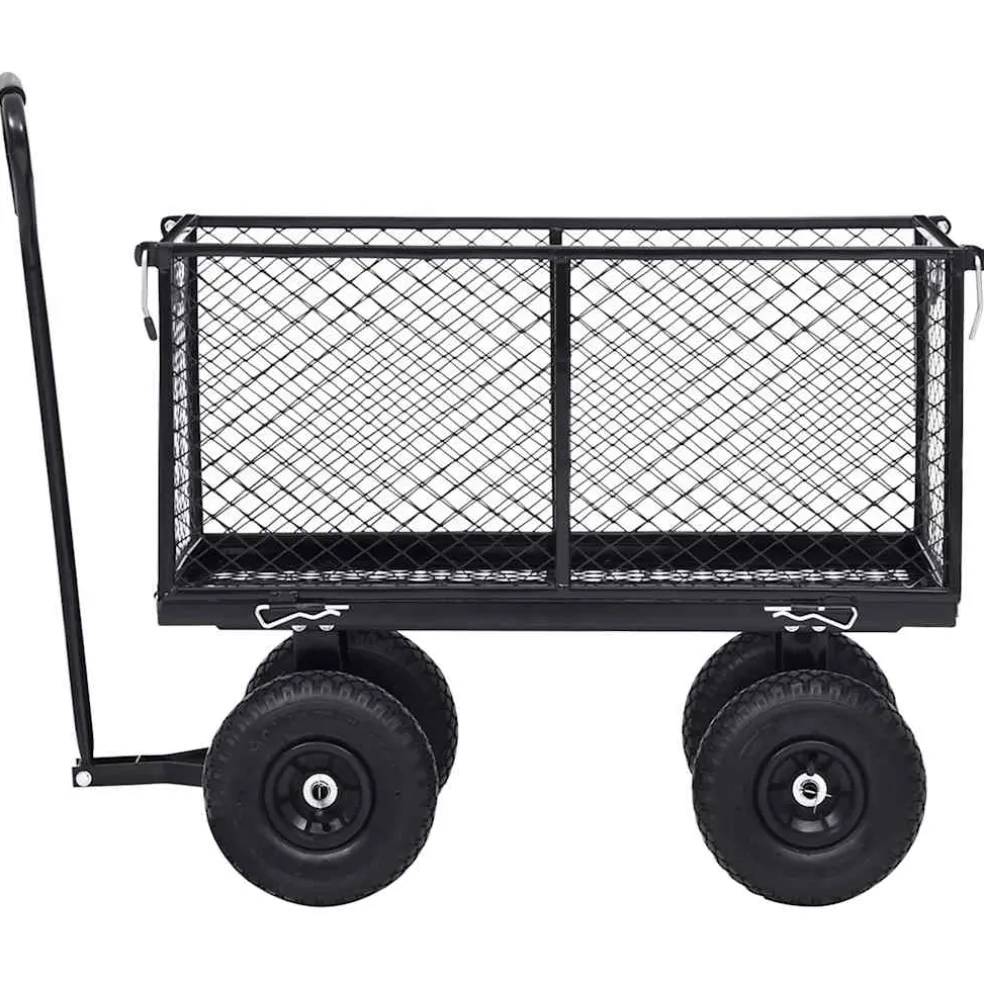 vidaXL Tuinwagen 350 kg zwart
