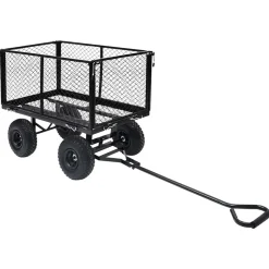 vidaXL Tuinwagen 350 kg zwart