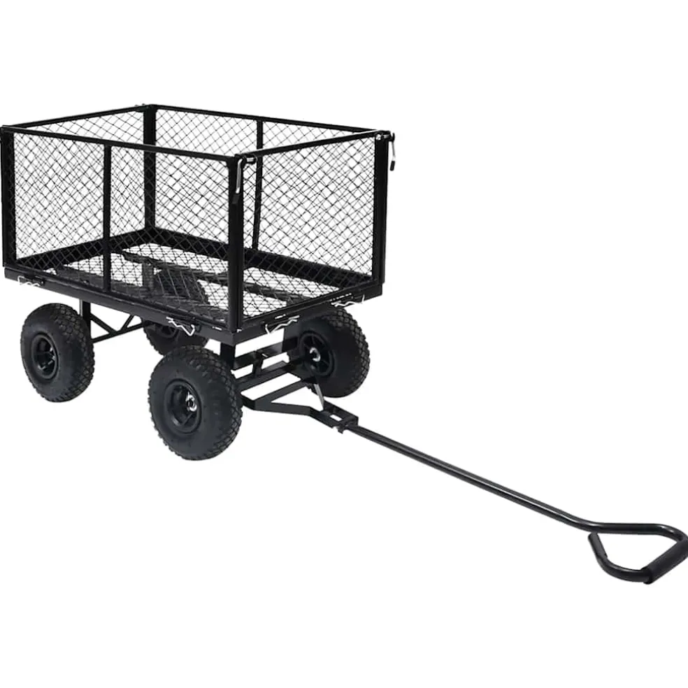 vidaXL Tuinwagen 350 kg zwart