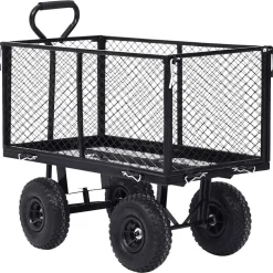vidaXL Tuinwagen 350 kg zwart