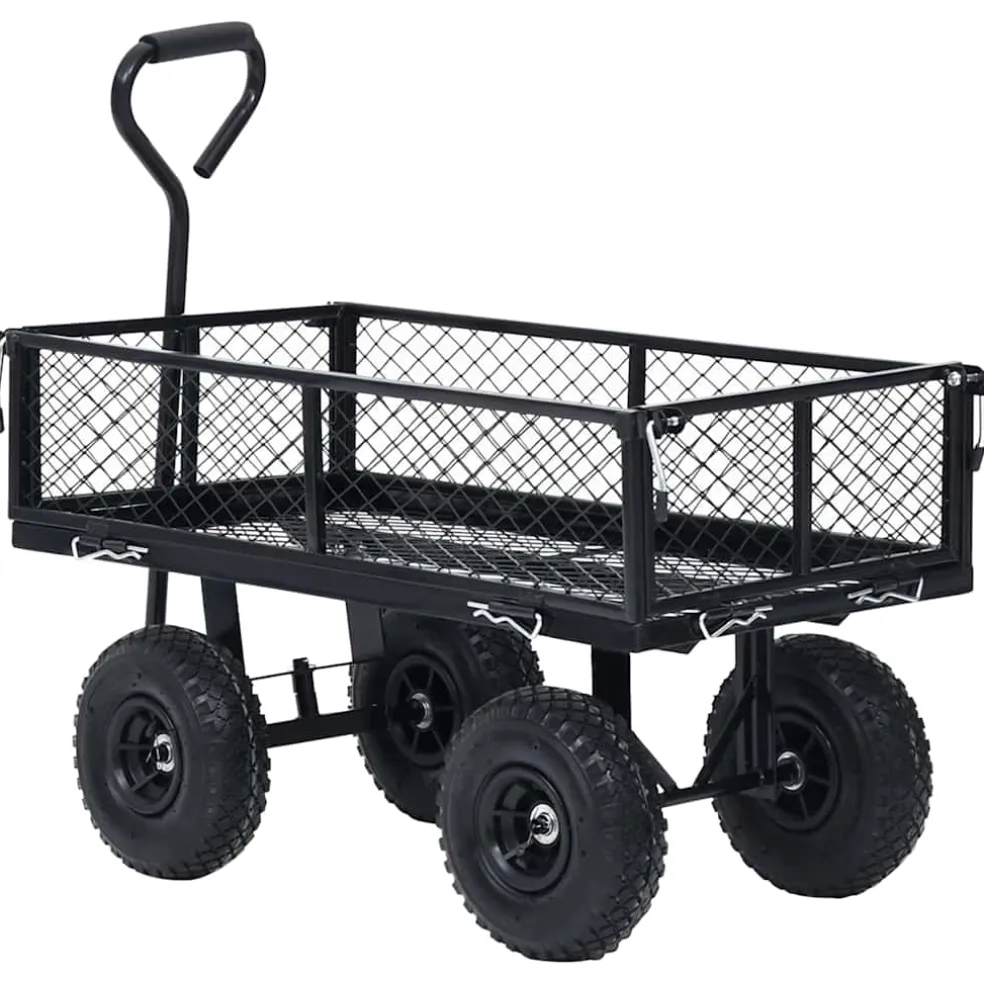 vidaXL Tuinwagen 250 kg zwart