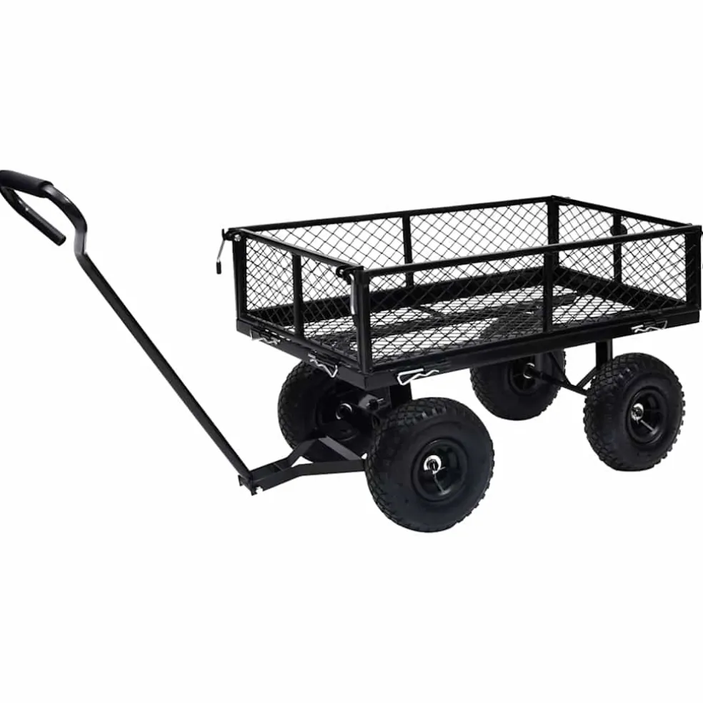 vidaXL Tuinwagen 250 kg zwart