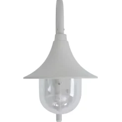 vidaXL Tuin wandlamp E27 42 cm aluminium wit