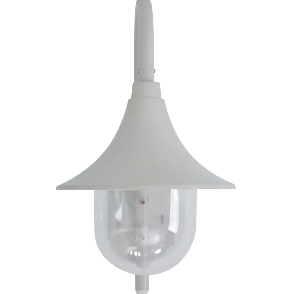 vidaXL Tuin wandlamp E27 42 cm aluminium wit