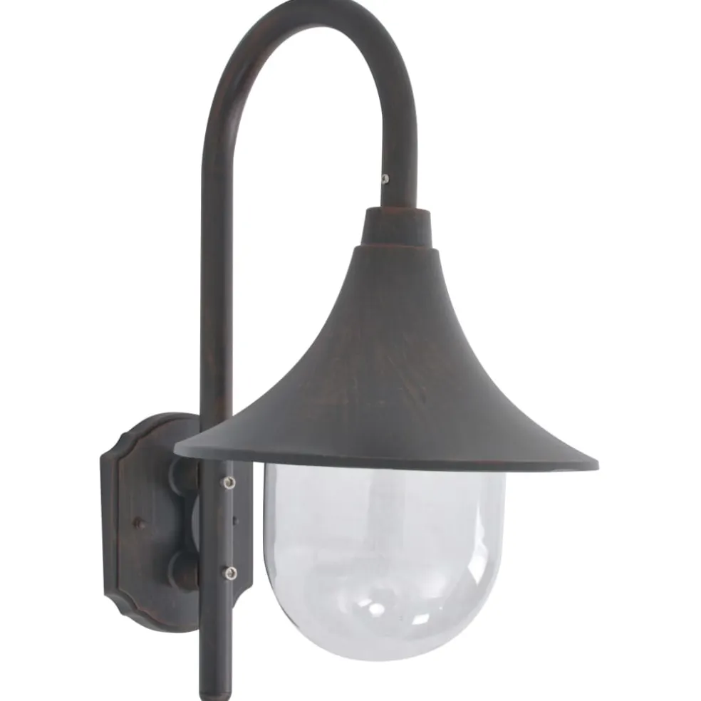vidaXL Tuin wandlamp E27 42 cm aluminium brons
