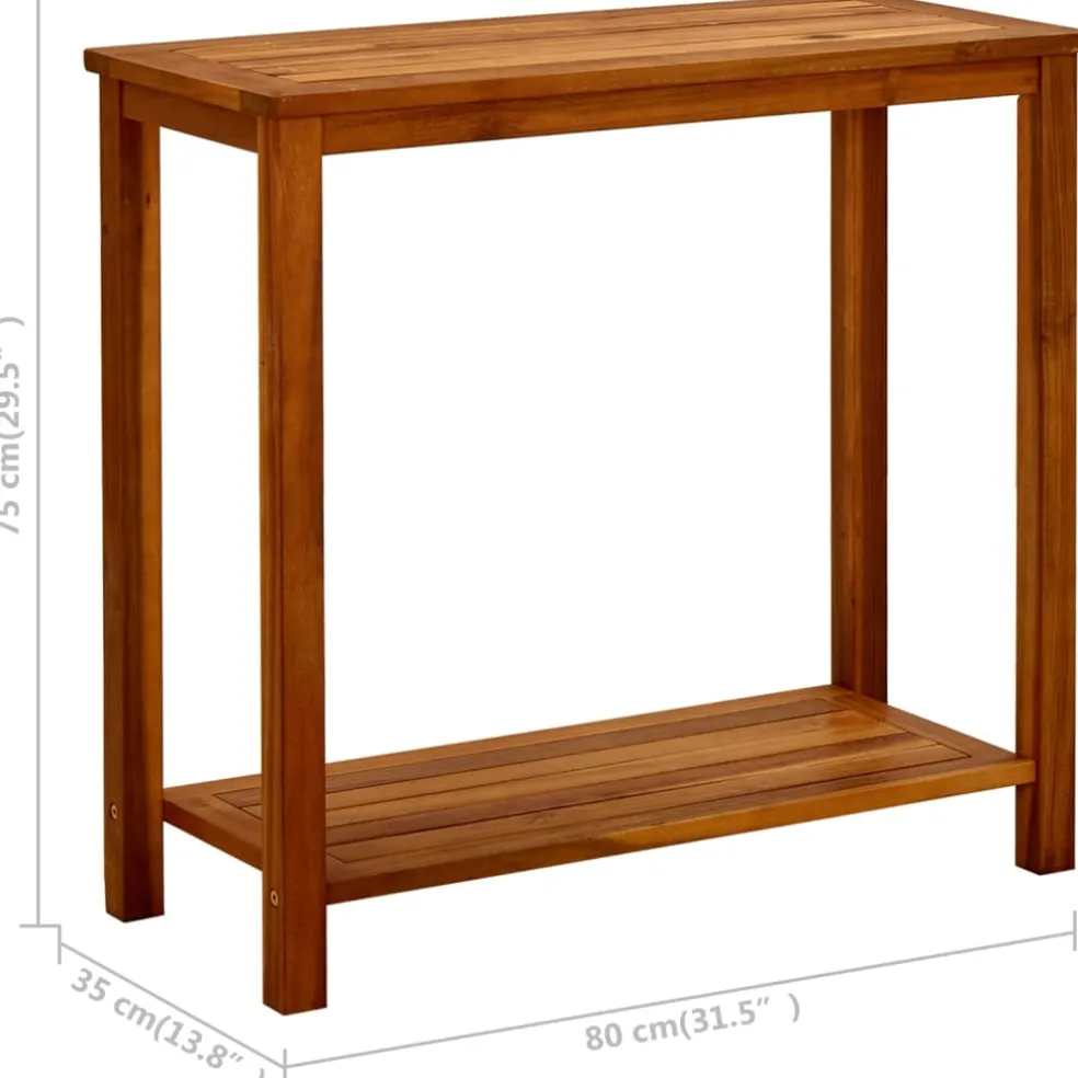 vidaXL Tuinwandtafel 80x35x75 cm massief acaciahout