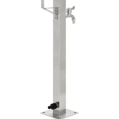 vidaXL Tuinwaterkolom vierkant 65 cm roestvrij staal