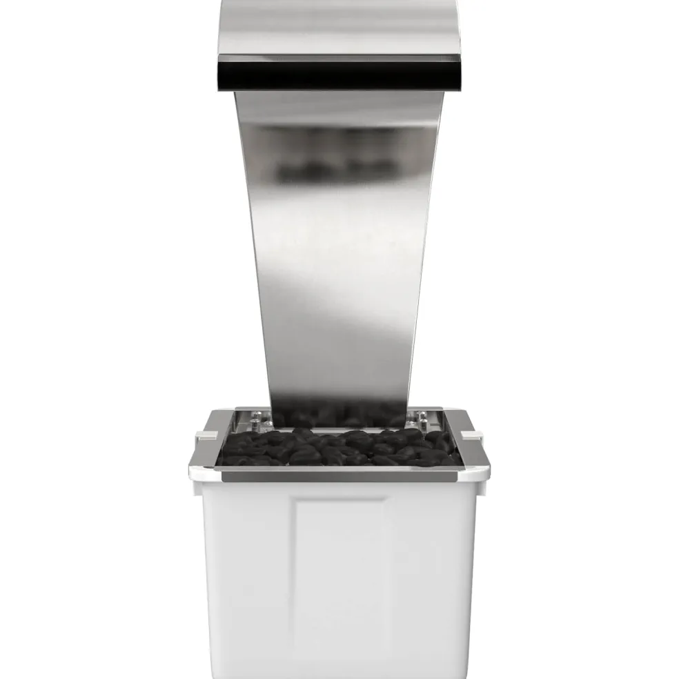 vidaXL Tuinwaterval Roestvrij staal 304 54,5 x 34 x 83 cm zilver