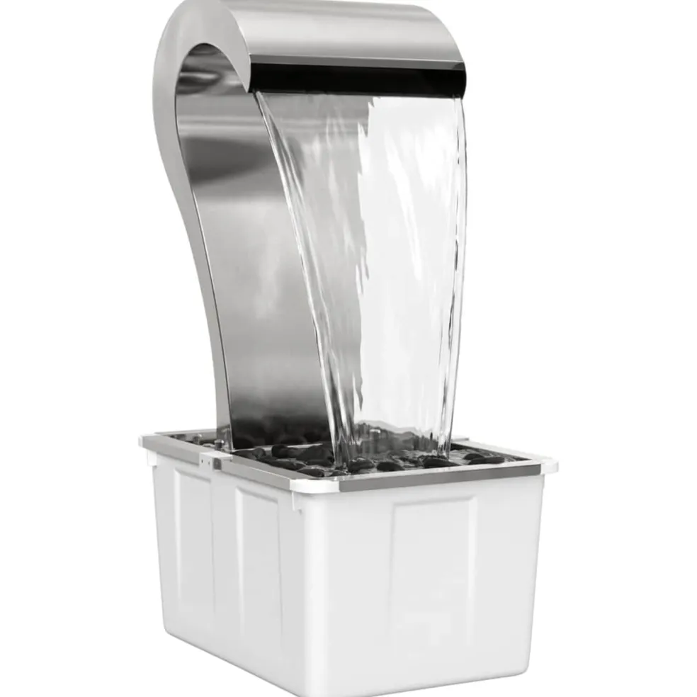 vidaXL Tuinwaterval Roestvrij staal 304 54,5 x 34 x 83 cm zilver