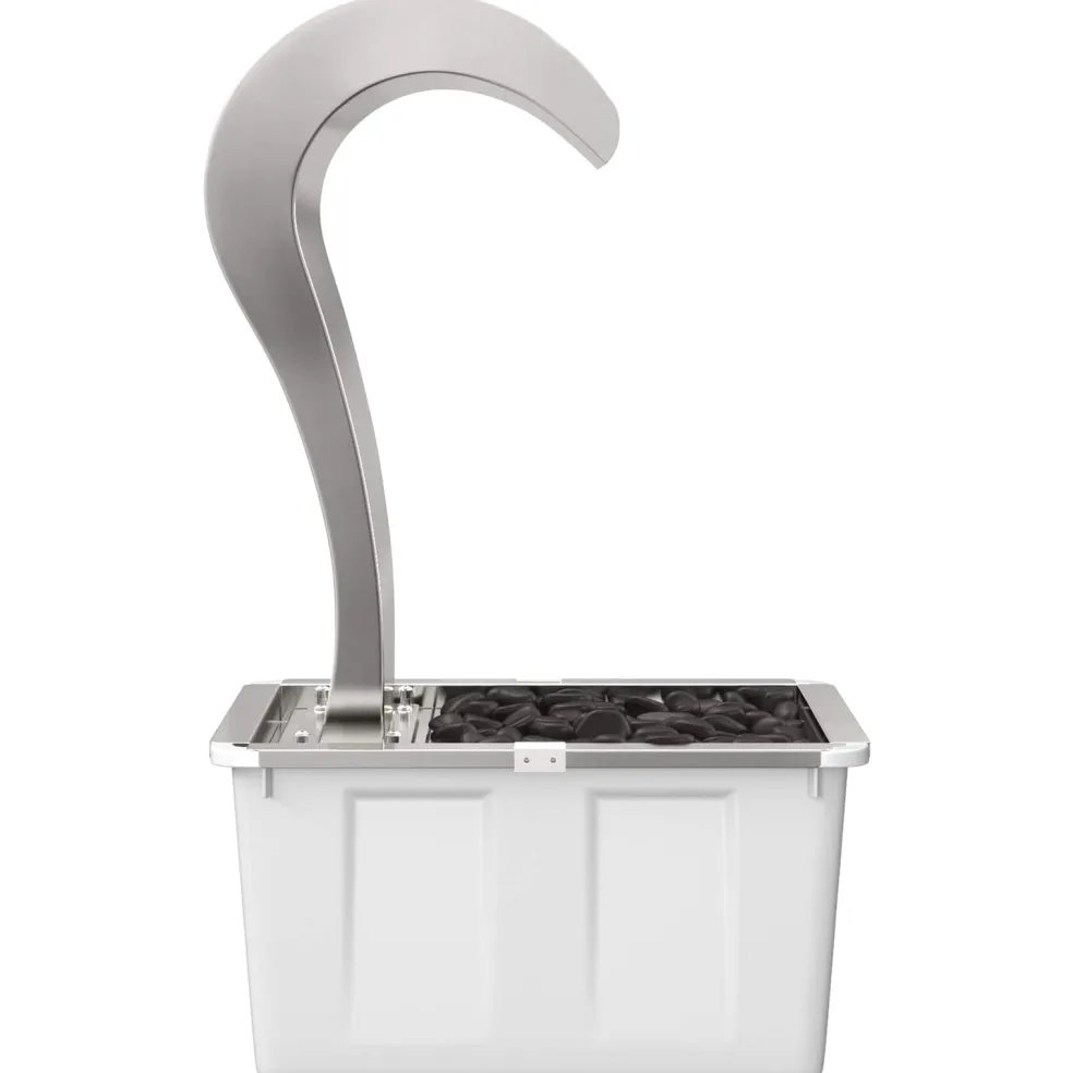 vidaXL Tuinwaterval Roestvrij staal 304 54,5 x 34 x 83 cm zilver