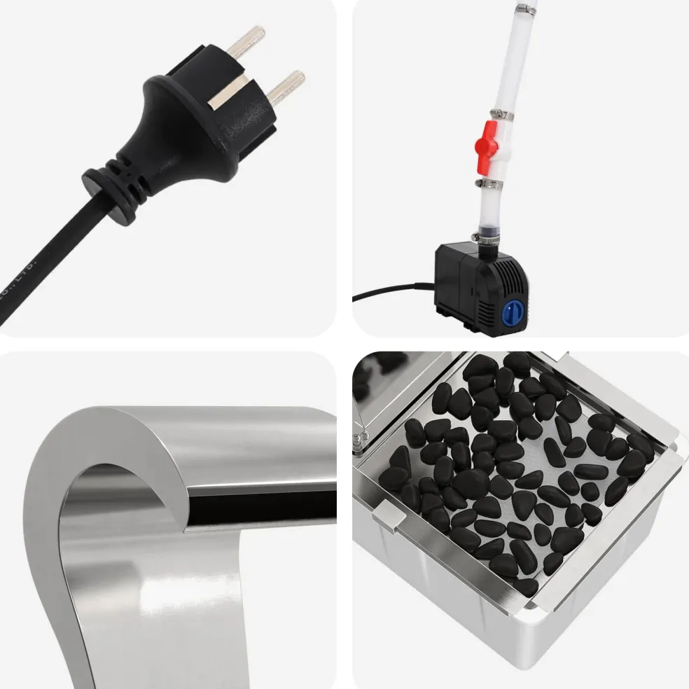 vidaXL Tuinwaterval Roestvrij staal 304 54,5 x 34 x 83 cm zilver