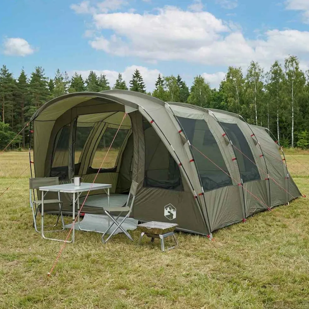vidaXL Tunneltent Olijfgroen 427 x 315 x 178 cm Polyester en staal