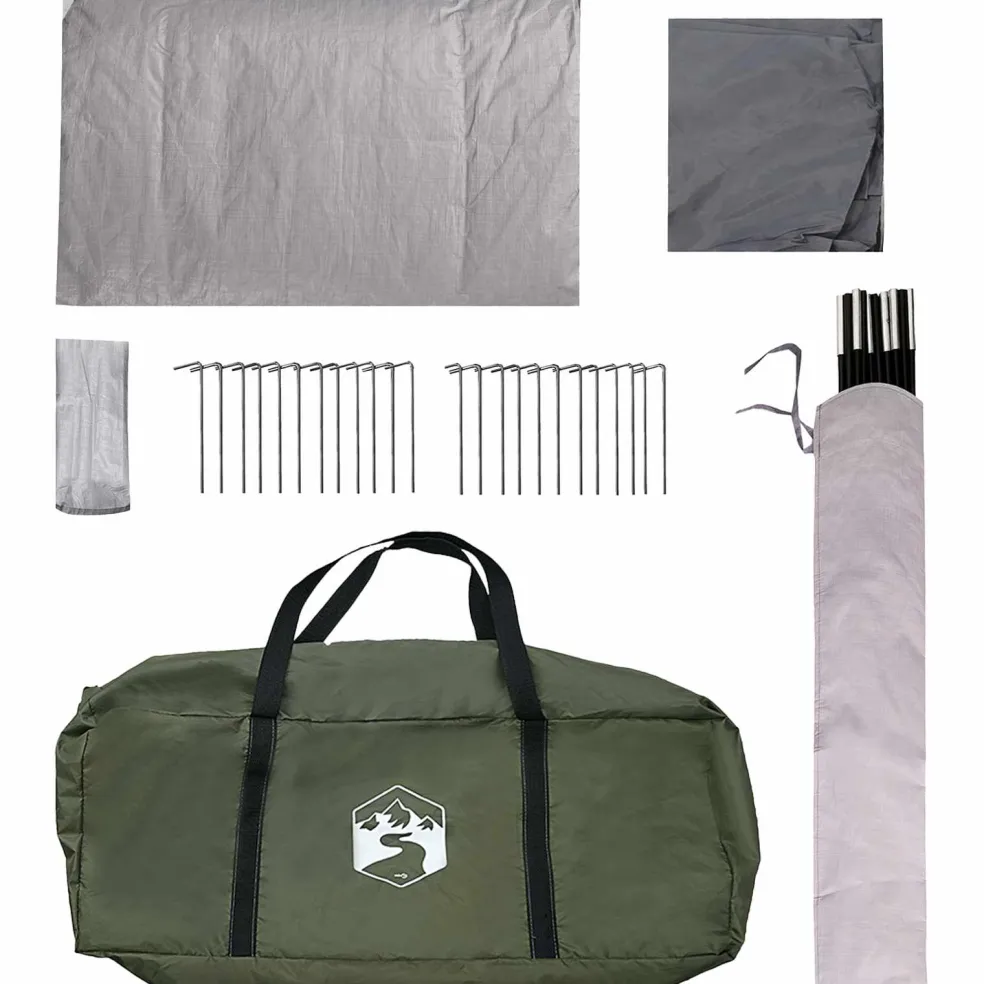 vidaXL Tunneltent Olijfgroen 427 x 315 x 178 cm Polyester en staal
