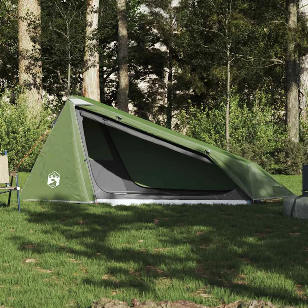 vidaXL Tunneltent 1-persoons waterdicht groen